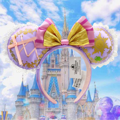 Disney- Parks Princess Tangled Rapunzel Minnie Mickey Ear Headband Pink Hairband-image