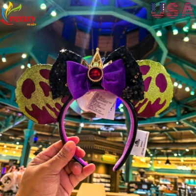2024 Disney Parks Snow White Evil Queen Poison Apple Ear Ears Headband US-image