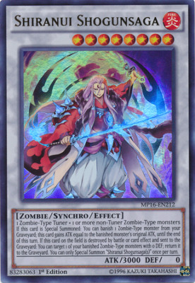 Shiranui Shogunsaga [MP16-EN212] Ultra Rare Lightly Played 1st Edition - Yugioh -image