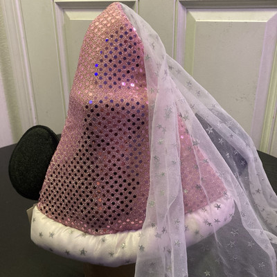 Walt Disney World Minnie Mouse Pink Sequins Princess Hat Youth Size-image