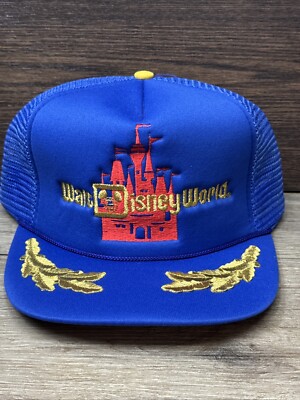 RARE Vintage WALT DISNEY WORLD Trucker Mesh Snapback Hat Cap NWOT-image