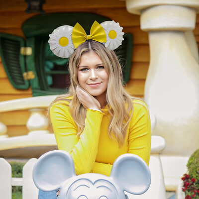 Rare Mouse Minnie Ears Headband White Disney-2024 Daisy-Loungefly Chrysanthemum-image