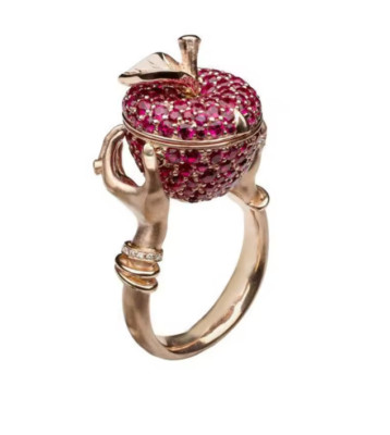 NEW SIZE 9 EVIL QUEEN POISON APPLE RING JEWELRY WALT DISNEY WORLD SNOW WHITE USA-image