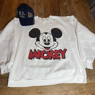 Vintage Lot Walt Disney World Hat+ Mickey Mouse Through The Years Cap XL L USA-image