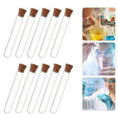  25 Pcs Cork Test Tube Storage Tubes Liquid Container Plastic Science-image