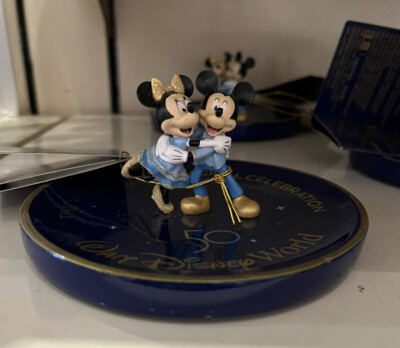 Walt Disney World 50th Anniversary Mickey & Minnie Mouse Jewelry Trinket Tray-image