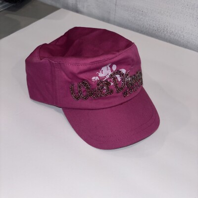 New with Tags DISNEY Parks MICKEY MOUSE Purple  Walt Disney World Flat top cap-image