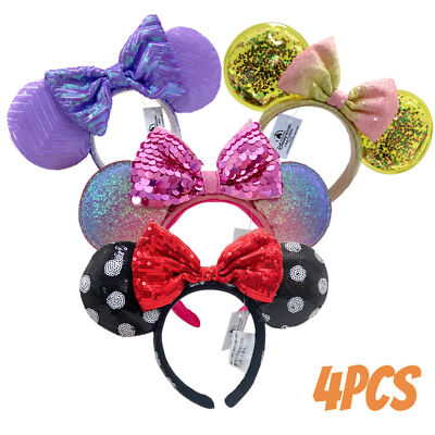 Disney-LAVENDER Ears+Yellow Confetti Star+Little Mermaid Ariel+Polka Dot Red Ear-image