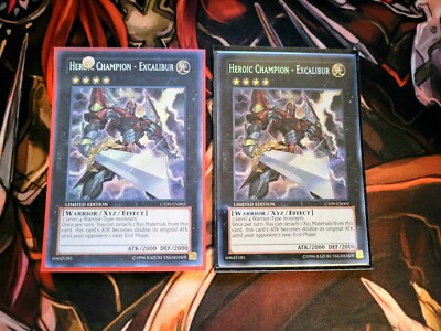YUGIOH TCG 3X HEROIC CHAMPION EXCALIBUR CT09-EN002 SECRET LIMITED EDITION -image
