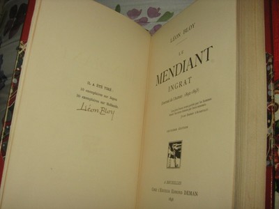 Le Mendiant Ingrat - Journal - Léon Bloy - Signed and Well Bound 1898-image