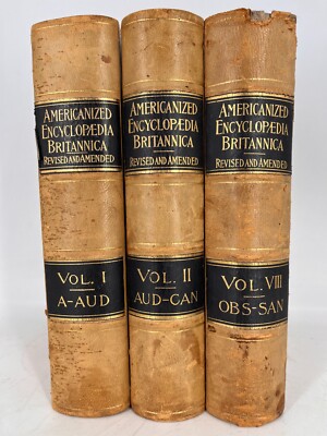 3 Americanized Encyclopedia Britannica Revised and Amended Belford-Clarke 1893-image