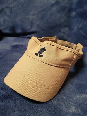 Walt Disney World Mickey Mouse Beige Visor Cap Hat Adjustable-image