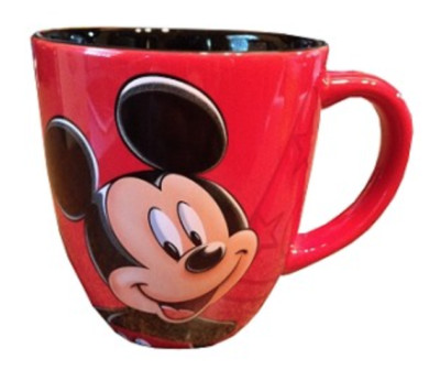 New Walt Disney World Mickey Mouse Red Mug with Fantasia Sorcerer Hat-image