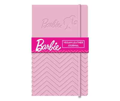 Barbie Pink Vegan Leather Journal 160 Pages with strap closure NEW! Free Ship!-image