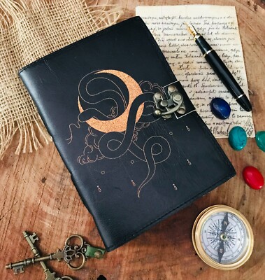 Spell Book of Shadows Witch notebook Serpentine Magical Diary Gifts for her-image