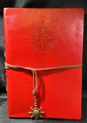 PU Leather Writing Journal Notebook 9”x6” Classic Spiral Bound Notebook Nautical-image