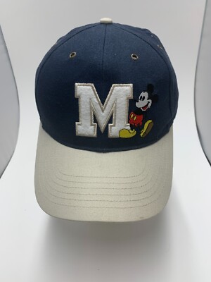 Vintage Mickey Mouse Unisex Adult Walt Disney World Parks Hat Cap Blue Strapback-image