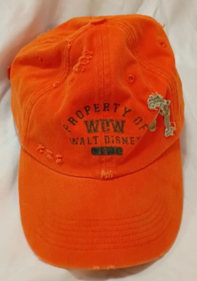 Property of Walt Disney World WDW Strapback Hat Cap Orange Embroidered 71 Logo-image