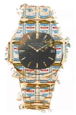 DEATH NYC ltd ed jewelry art print 45x32cm Warhol Patek Philippe luxury watch-image