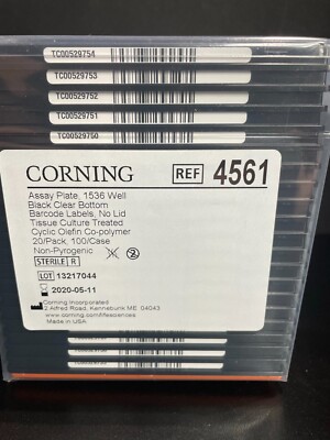 Corning Microplate 1536 Well Barcoded Cyclic Olefin Sealed 20 Plates-image