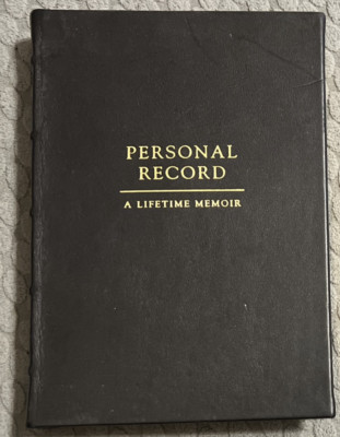 Personal Record: A Lifetime Memoir Heirloom Quality Journal Crane BLACK Y-image