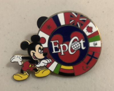 2004 Disney Epcot 🌎 Mickey Mouse Lapel Hat Trading Pin 🌏🌍-image