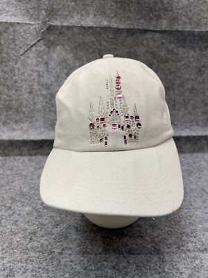 Walt Disney World Hat Cap Strap Back Women One Size White Cotton Bling Castle-image