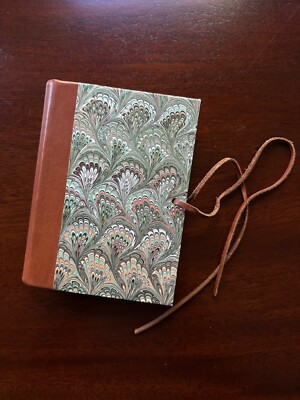 New 1989 Vintage Cavallini & Co Leather Bound and Florentine Paper Journal 5 x 7-image