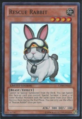 RESCUE RABBIT *** SUPER RARE CT09-EN015 MINT/NM YUGIOH! NM/M-image