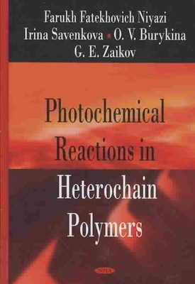 Photochemical Reactions in Heterochain Polymers, Hardcover by Niyazi, Farukh ...-image