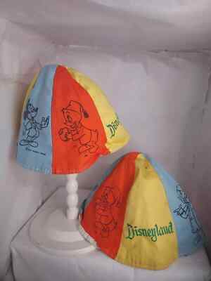 Walt Disney World Productions VINTAGE Bucket Beach Bell Hat 1960's Mickey Mouse-image