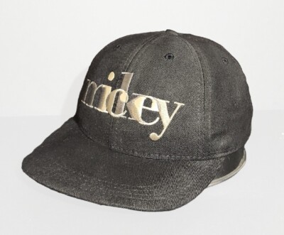 Mickey Mouse Made in USA 1990's Vintage Walt Disney World Black Hat Snapback-image