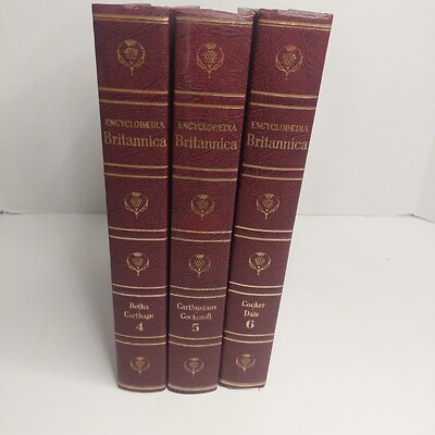 The Encyclopedia Britannica From 4, 5, 6 Volumes  Hardcover Replacement Books-image