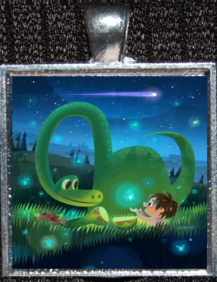 Good Dinosaur Spot Arlo Brontosaur Disneyland Disney WDW Silver Pendant Necklace-image