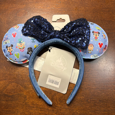 NWT 2022 Loungefly x Disney Parks Icons Sequined Minnie Bow Headband Ears NEW-image