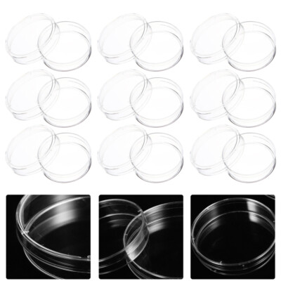 30 Pcs Agar Plates Petri Dishes Culture Science Experiment Clear Cell-image