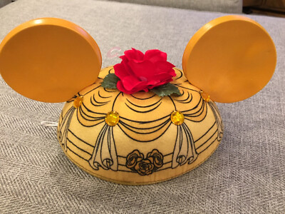 New Disney Parks WDW Belle Beauty & the Beast Princess Jewel Mickey Ears Hat Cap-image