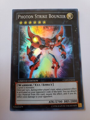 Yugioh - PHOTON STRIKE BOUNZER CT09-EN022 - Super Rare Holo - Limited Ed - NMT-image