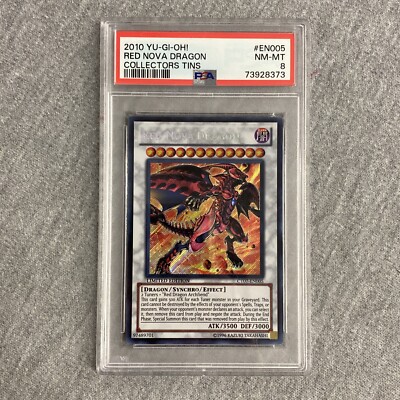 2010 Yu-Gi-Oh! Red Nova Dragon CT07-EN005 PSA 8-image