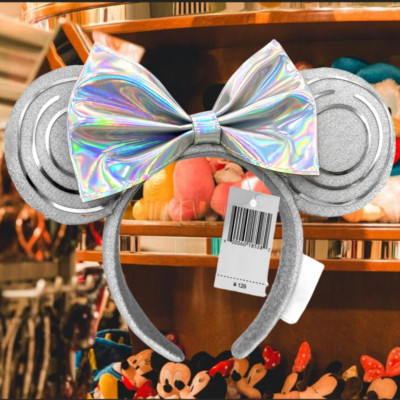 DisneyParks authentic Tron Minnie Mouse Ear Headband Shanghai Disneyland Gift-image