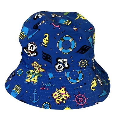 Walt Disney World Cruise Line Reversable Mickey 2024 Bucket Hat Embroidered L/XL-image