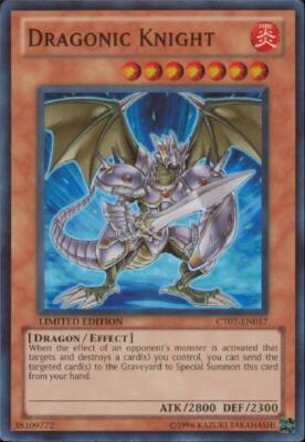 Yugioh! LP Dragonic Knight - CT07-EN017 - Super Rare - Limited Edition Lightly P-image