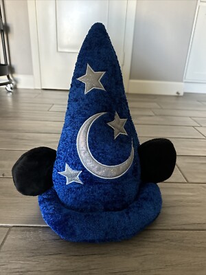 Walt Disney World Disneyland Blue Wizard Fantasia Sorcerer Hat Mickey Ears Adult-image