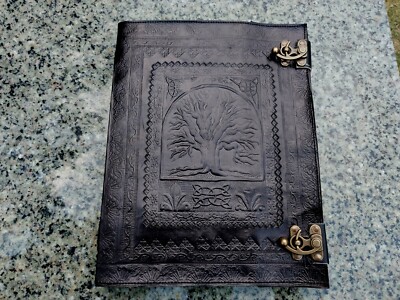 Tree of Life Handmade Extra large leather journal Embossed Cover blank book gift-image