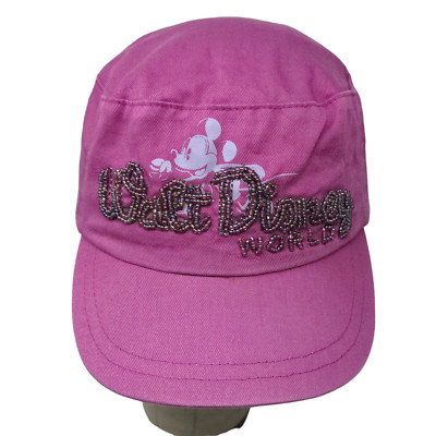 Disney Parks Women's Walt Disney World Cadet Cap Hat Pink Beaded Mickey-image