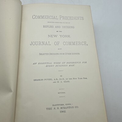 Commercial Precedents Replies & Decisions of the New York Journal Comm 1902 DG-image
