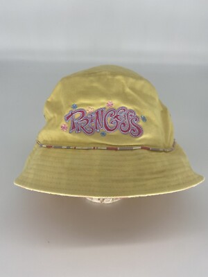 Authentic Y2K Vintage Walt Disney World PRINCESS Pastel Yellow Adult Bucket Hat-image