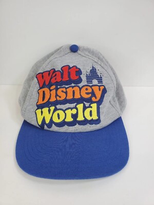 Disney Hat Adult Retro Walt Disney World Logo Embroidered Gray Cap Snapback-image