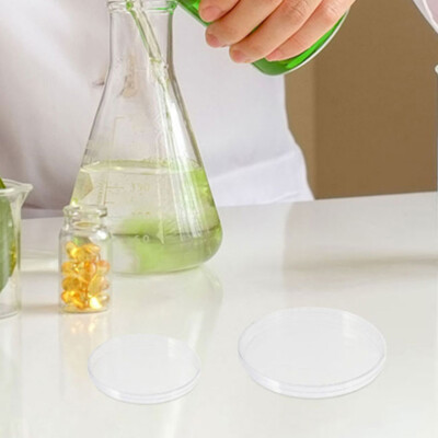 10 Pcs Petri Dish Clear Science Laboratory Empty Dishes with Lids-image