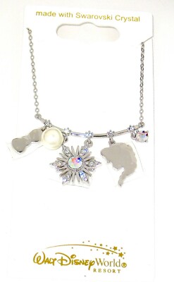 Snowflake Elsa Olaf Pearl Disney Arribas Necklace ✿ Made with Swarovski Crystals-image